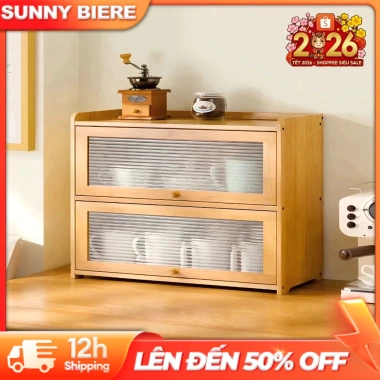SUNNY BIERE Tủ Đa Năng Nắp Đậy Cao Cấp 1-3 Tầng - Kệ Thông Minh Giữ Đồ Nhà Bếp