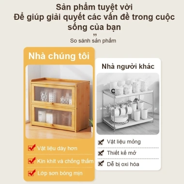 SUNNY BIERE Tủ Đa Năng Nắp Đậy Cao Cấp 1-3 Tầng - Kệ Thông Minh Giữ Đồ Nhà Bếp