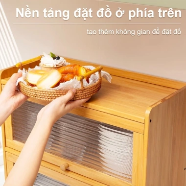 SUNNY BIERE Tủ Đa Năng Nắp Đậy Cao Cấp 1-3 Tầng - Kệ Thông Minh Giữ Đồ Nhà Bếp