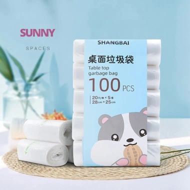Sunny Spaces 10 cuộn 200 túi rác gia đình dày nhỏ dùng một lần Giá 35.900 VND 2