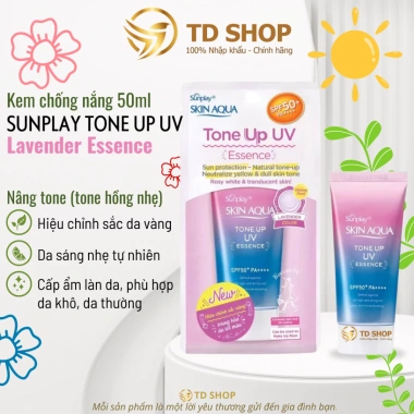 Sunplay Skin Aqua Tone Up UV Essence Lavender SPF50+ PA++++ - Kem chống nắng nâng tông da tối màu 50g Giá 143.750 VNĐ