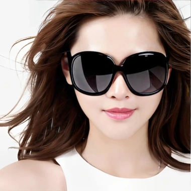 SUNQIN Kính râm nữ 2.025 cao cấp, phân cực UV, khung lớn trắng - Giá 390.000đ