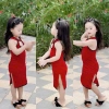 Sườn Xám Nhung cho Bé Gái - Đồ Truyền Thống Trung Thu Lễ Tết, Giá Siêu Ưu Đãi 99k