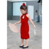 Sườn Xám Nhung cho Bé Gái - Đồ Truyền Thống Trung Thu Lễ Tết, Giá Siêu Ưu Đãi 99k 4