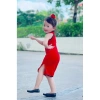 Sườn Xám Nhung cho Bé Gái - Đồ Truyền Thống Trung Thu Lễ Tết, Giá Siêu Ưu Đãi 99k 5