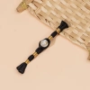 Sườn Xám Tấm Khóa Trung Hoa tay lá vàng, hạt & sợi vàng, đuôi dài, phù hợp Hanfu, giảm giá 5.9k 7