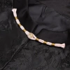 Sườn Xám Tấm Khóa Trung Hoa tay lá vàng, hạt & sợi vàng, đuôi dài, phù hợp Hanfu, giảm giá 5.9k 10