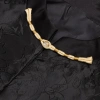 Sườn Xám Tấm Khóa Trung Hoa tay lá vàng, hạt & sợi vàng, đuôi dài, phù hợp Hanfu, giảm giá 5.9k 11