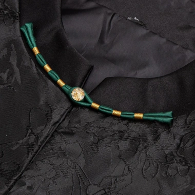 Sườn Xám Tấm Khóa Trung Hoa tay lá vàng, hạt & sợi vàng, đuôi dài, phù hợp Hanfu, giảm giá 5.9k 14 Sườn Xám Tấm Khóa Trung Hoa tay lá vàng, hạt & sợi vàng, đuôi dài, phù hợp Hanfu, giảm giá 5.9k 14