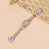 Sườn Xám Tấm Khóa Trung Hoa tay lá vàng, hạt & sợi vàng, đuôi dài, phù hợp Hanfu, giảm giá 5.9k 25