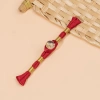 Sườn Xám Tấm Khóa Trung Hoa tay lá vàng, hạt & sợi vàng, đuôi dài, phù hợp Hanfu, giảm giá 5.9k 28