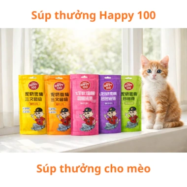 Súp Thưởng WANPY HAPPY 20 gói (5 thanh x14g) cho mèo từ 3 tháng - Giá ưu đãi 385.000₫ 5