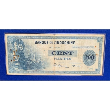 Sưu tầm 1 tờ 100 Piastres gánh muối - Hiếm, ưu đãi 999.000₫, Indochine