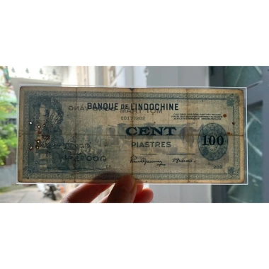 Sưu tầm 1 tờ 100 Piastres gánh muối - Hiếm, ưu đãi 999.000₫, Indochine