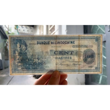 Sưu tầm 1 tờ 100 Piastres gánh muối - Hiếm, ưu đãi 999.000₫, Indochine