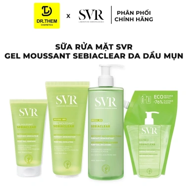 SVR sữa rửa mặt cho da dầu mụn, khô, nhạy cảm 55‑400ml túi refill giá 150.000 8