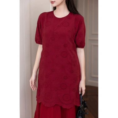 SwanLake Váy Đầm Nữ Maxi Xòe Tay Ngắn Cotton Thêu Hoa Thanh Lịch Tiệc Công Sở 605.520 VND 4