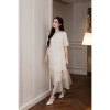 SwanLake Váy Đầm Nữ Maxi Xòe Tay Ngắn Cotton Thêu Hoa Thanh Lịch Tiệc Công Sở 605.520 VND 6