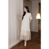 SwanLake Váy Đầm Nữ Maxi Xòe Tay Ngắn Cotton Thêu Hoa Thanh Lịch Tiệc Công Sở 605.520 VND 10
