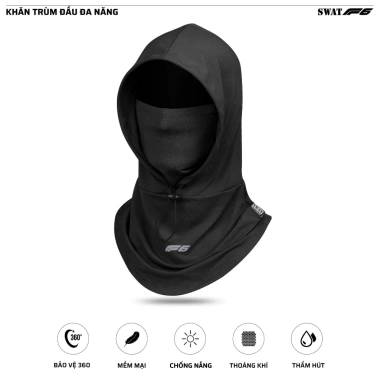 SWAT F5 Nón trùm đầu tách rời, lưỡi trai khuy bấm gắn khẩu trang, che nắng toàn diện - 75.000đ 8