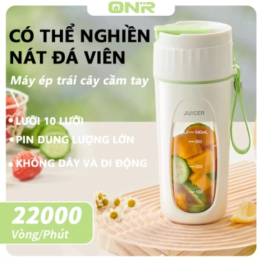 T_A Máy xay sinh tố cầm tay 340ml - 10 lưỡi dao, xay đá mạnh, giảm giá 190.000đ