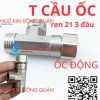 T cầu ỐC chia nước INOX SUS 304 cho bồn cầu & vòi xịt vệ sinh - Giá ưu đãi 27,820₫ 2