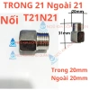 T cầu ốc ống nước 3 đầu chữ T inox phi 21 2 răng ngoài 1 răng trong Giá 16.050₫ 7
