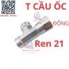 T cầu ốc ống nước 3 đầu chữ T inox phi 21 2 răng ngoài 1 răng trong Giá 16.050₫ 9