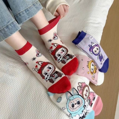 T08 Set 10 Đôi Tất LABUBU Cổ Ngắn Dễ Thương, Thoáng Khí, Mềm Mại - Giá 57.630₫