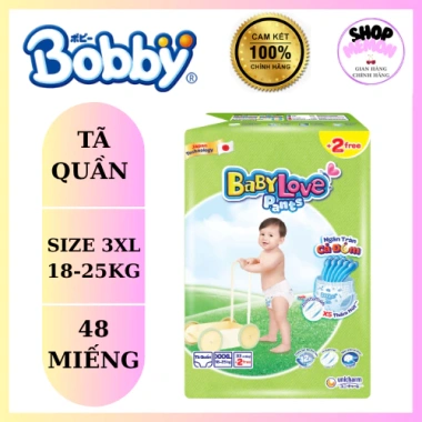 Tã BabyLove Quần 3XL-33 18-25kg Thấm hút cao Siêu mềm Giá chỉ 145.000đ Tã BabyLove Quần 3XL-33 18-25kg Thấm hút cao Siêu mềm Giá chỉ 145.000đ