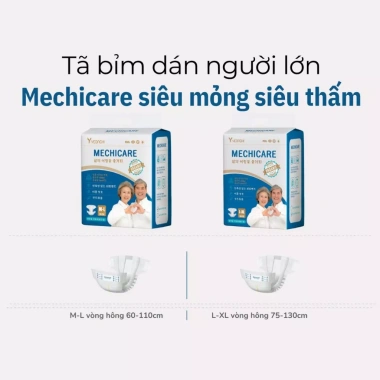 Tã bỉm dán người lớn Yeonchi Mechicare siêu mỏng siêu thấm 10 miếng size M-L/L-XL giảm giá 159.000 VND