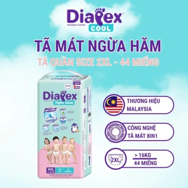 Tã bỉm Diapex ngừa hăm, đủ size tã quần và dán, da bé khô thoáng 10h, chỉ 56.001 VND