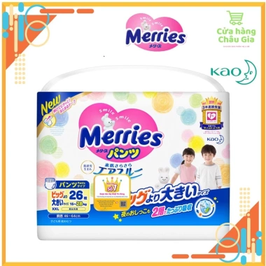 Tã Bỉm Merries Nhật Nội Địa Size M-L-XL-XXL, Giá gốc 437,880 giảm còn 356,000 VNĐ