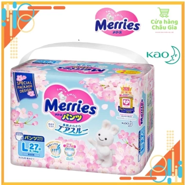 Tã Bỉm Merries Nhật Nội Địa Size M-L-XL-XXL, Giá gốc 437,880 giảm còn 356,000 VNĐ