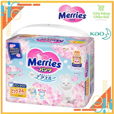 Tã Bỉm Merries Nhật Nội Địa Size M-L-XL-XXL, Giá gốc 437,880 giảm còn 356,000 VNĐ