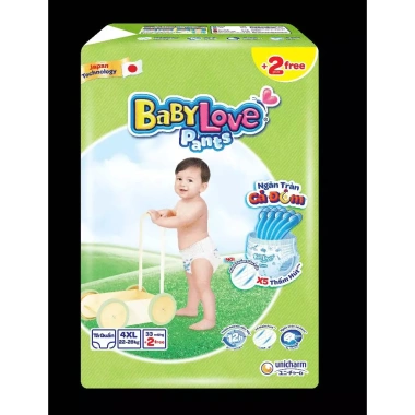 Tã Bỉm Quần BabyLove 4XL33 Siêu Thấm, Co Giãn, Giá Ưu Đãi 145.000 VNĐ