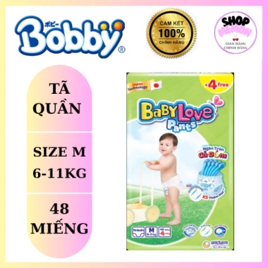 Tã Bỉm Quần BabyLove Size M48 Siêu mềm thấm nhanh an toàn cho da bé Giá 179.000₫ giảm từ 214.800₫ Tã Bỉm Quần BabyLove Size M48 Siêu mềm thấm nhanh an toàn cho da bé Giá 179.000₫ giảm từ 214.800₫