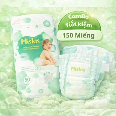 Tã Bỉm Quần MisKis Kiểu Mới Cuộn Mỏng Nhẹ 800‑1.200ml Chống Thấm Công Nghệ Mới