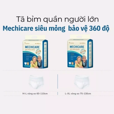 Tã bỉm quần người lớn Yeonchi Mechicare siêu mỏng siêu thấm 10 miếng size M-L/L-XL - Giá 129.089đ