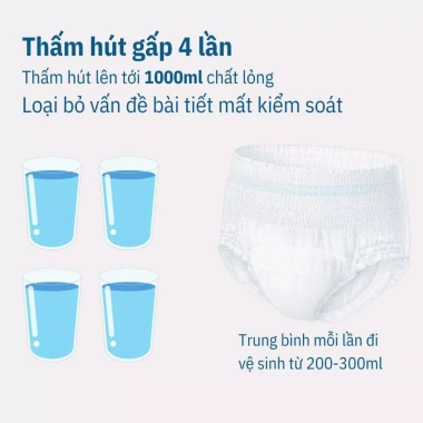 Tã bỉm quần người lớn Yeonchi Mechicare siêu mỏng siêu thấm 10 miếng size M-L/L-XL - Giá 129.089đ 3 Tã bỉm quần người lớn Yeonchi Mechicare siêu mỏng siêu thấm 10 miếng size M-L/L-XL - Giá 129.089đ 3