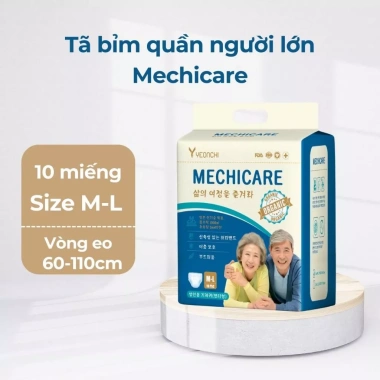 Tã bỉm quần người lớn Yeonchi Mechicare siêu mỏng siêu thấm 10 miếng size M-L/L-XL - Giá 129.089đ