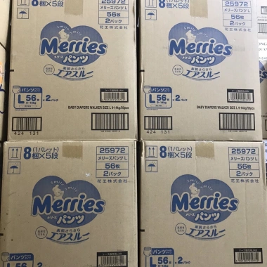 Tã bỉm/quần Merries siêu cộng miếng Jumbo Nhật, L54 XL46 XXL30 - giá 309.000đ 7 Tã bỉm/quần Merries siêu cộng miếng Jumbo Nhật, L54 XL46 XXL30 - giá 309.000đ 7