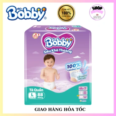 Tã BOBBY ULTRA Siêu Tiết Kiệm Size M96 L88 XL76 XXL70 - 383k, Thấm Hút Cao, Nhiều Miếng