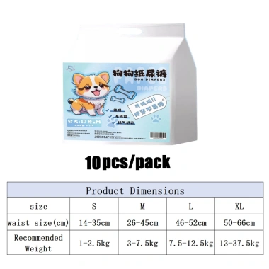 Tã chó đực không tràn siêu thấm 1-37.5kg S/M/L/XL - Giá giảm 21% chỉ 258.816₫ 6