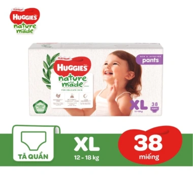 Tã dán Huggies Platinum Nature Made NB60 M58 L44 XL38 XXL26 - Giá chỉ 295k 11