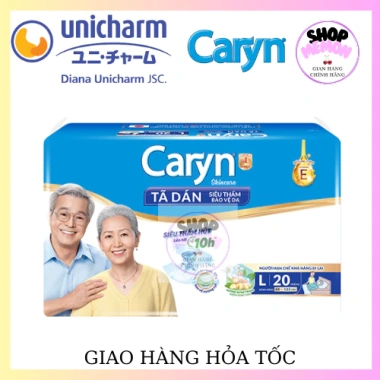 Tã dán người lớn Caryn siêu thấm size L - 10/20/40 miếng giá ưu đãi 145.000 dong
