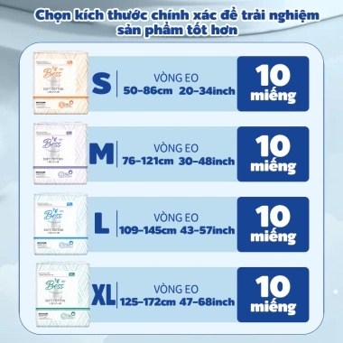 Tã Người Lớn 50/100 Miếng Thấm Hút Chống Rò Rỉ Size S-M-L-XL Giá 269.500 (trước 344.960)