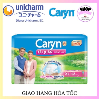 Tã Quần Caryn Mỏng Nhẹ Size XL 12-24 miếng - Siêu Thấm Hút, Giá 195k Khuyến Mãi 4