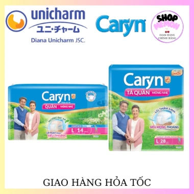 Tã quần người lớn Caryn mỏng nhẹ size L vòng bụng 75-100cm 14/28 miếng giá 195.000₫