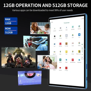 Tab 6 Pro 12GB 512GB Android 10.1 inch Wifi 5G SIM kép - Giá rẻ 1,18 triệu